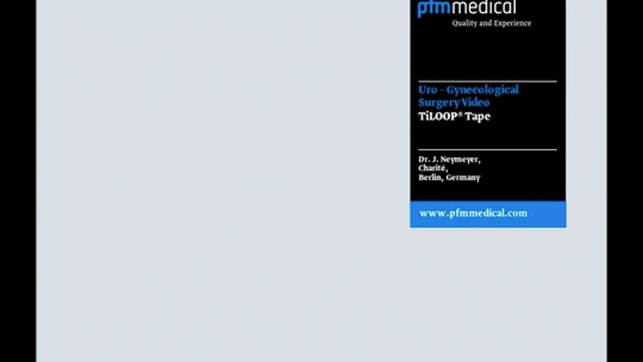 Suburethrale Bandeinlage in TVT-O Technik mit TiLOOP&reg; Tape